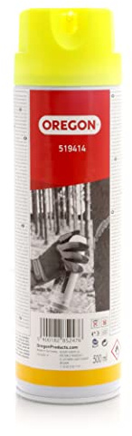 Oregon Spray de Pintura Forestal Amarillo Fluorescente, 500ml, Marcador Temporal, Hasta 2 Años, Secado Rápido (519414)