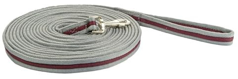 HKM Soft Longierleine Dunkelgrau/Bordeaux 800 cm