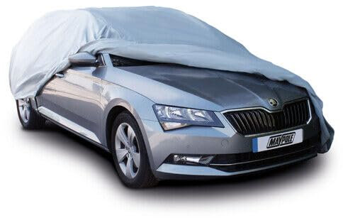 Small Water Resistant & Breathable Grey Full Car Cover for Small Cars