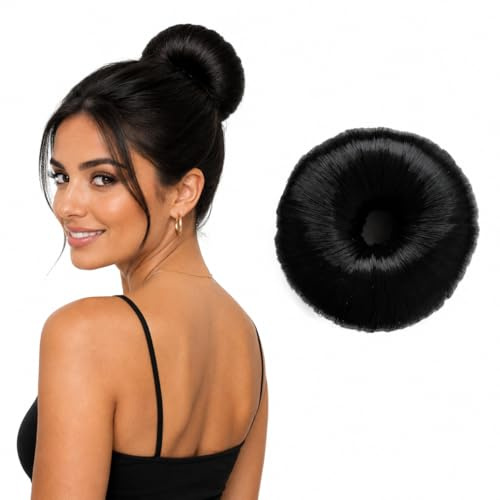 CAISHA Knotenringe Haarknoten Dutt Donut Bun Haarstyler Schwarz DK3