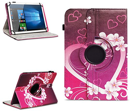 NAUC Robuste Universal Hülle 10 10.1 10.2 10.3 10.4 10.5 10.6 10.8 11 Zoll Tablet Schutzhülle Kunstleder Tasche Standfunktion extra 360° Drehbar