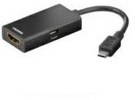 Microconnect usbabmicrohdmi Micro USB HDMI Black Cable Interface/Gender Adapter – Cable Interface/Gender Adapters (Micro USB, HDMI, 0,06 m, Black)