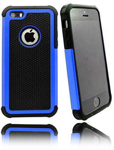 NWNK13 iPhone 5C Phone Case Dual Layer Slim Tough Hard Back Shockproof Hybrid Silicone Protective Phone Cover Compatible for iPhone 5C - Blue