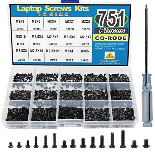 751PCS Laptop Notebook Computer Screws Kit Set with Screwdriver for IBM HP Dell Lenovo Samsung Sony Toshiba Gateway