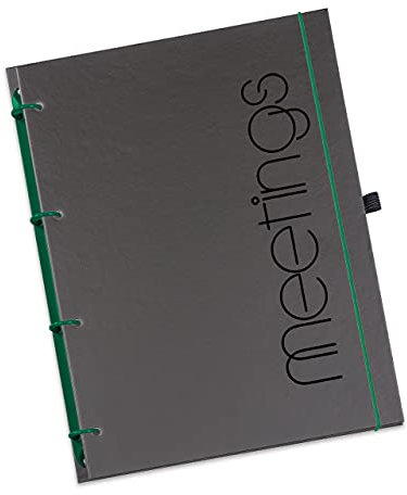flexiNotes MEETINGBOOK A4, Typ: Meetings, Dunkelgrün, 75 Blatt Gesprächsnotizen - Ring S