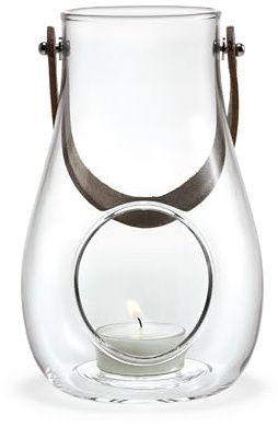 Holmegaard Laterne H16.5 cm Design with Light aus mundgeblasenem Glas, klar