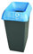Chabrias Ltd 50 Litre Recycling Waste Bin With Lid & Logo Sticker Included (Blue Lid & Paper Logo)