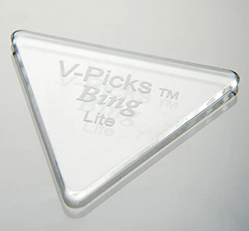V-Picks™ »BING LITE - DULCIMER PICK« Plektren für Dulcimer und Zither - 1.5mm - Farbe: Crystal Clear