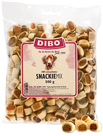 Snackie-Mix, 500g-Beutel, Backwaren als gesunde, natürliche Ernährung für Hunde von DIBO, Hundefutter, Barf, B.A.R.F., Leckerli, Hundekekse
