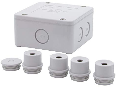 REV Verteilerkasten, 7-fach Abzweigkasten-Verteilerdose 87x87x45mm, IP54, grau