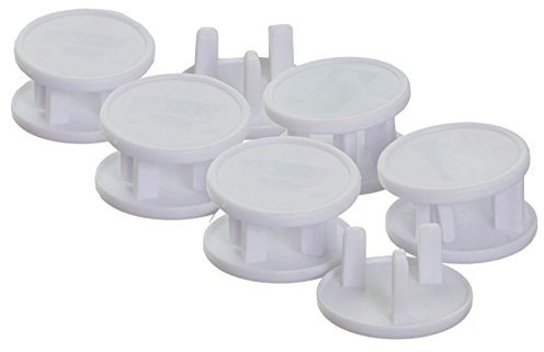 Dreambaby Home Baby Safety Socket Plug Covers - Electrical Outlet Protector Guard - 12 Pack - White - Model F18244