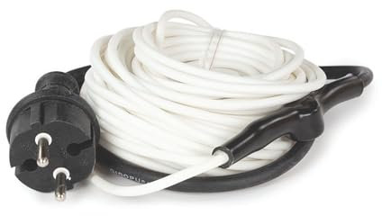 Perel Frostschutz-Heizkabel für Wasserrohre, mit Thermostat, für innen und außen, IP68, 12 m