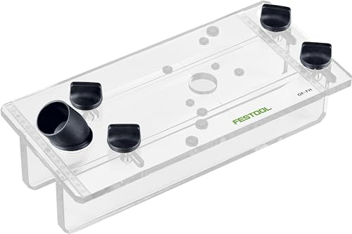 Festool Fräshilfe OF-FH 2200 - Frässchablone für Oberfräsen | Acrylglas-Führungshilfe für schmale Werkstücke – beidseitig bis 60 mm verstellbar, kompatibel mit Festool Oberfräsen