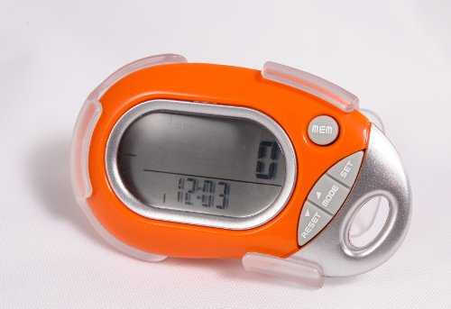 hrm Pedusa PE-771 Tri-Axis Multi-Function Pocket Pedometer (Orange)