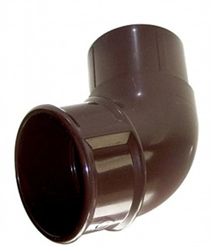 FLOPLAST 68mm Round Gutter Pipe 112 Degree Offset Bend - Brown