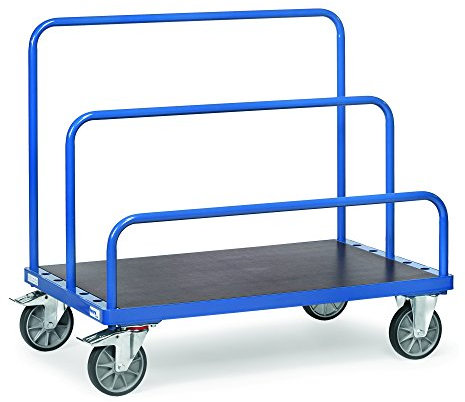 Fetra Transportgeräte mttpe4463 F 500 Wagen Transport für Panel, 600 kg Belastung, 200 mm Rollen Durchmesser, 1200 mm x 800 mm Plattform, 1320 mm Länge x Breite 800 mm x 295 mm Höhe