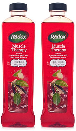 2X Radox Muscle Therapy Bath Soak 500ml Black Pepper & Ginseng Blend