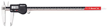 Starrett 798B-12/300 Digitaler Messschieber, Edelstahl, batteriebetrieben, Zoll/metrisch, 0-12 Bereich, +/-0,001 Genauigkeit, 0,0005 Auflösung, erfüllt DIN 862 Spezifikationen