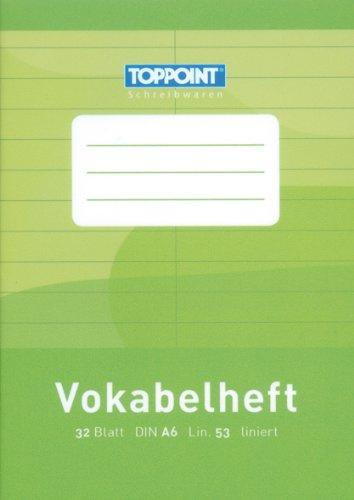 10 Vokabelhefte liniert DIN A6 Schulheft Lin. 53