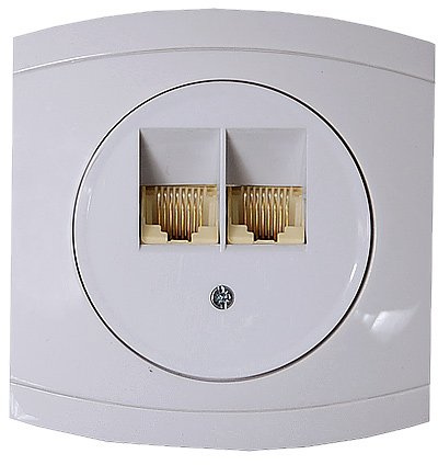 REV Ritter 00858204 Modena ISDN- Telefonanschlussdose (IAE-Dose) für 2 ISDN-Geräte, weiß