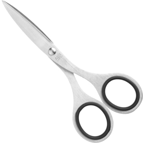 ALLEX Japanische Büroschere Erwachsene, Japanische Edelstahlschere für Büro, Hergestellt in Japan, Kleine Schere (S-135) Silber