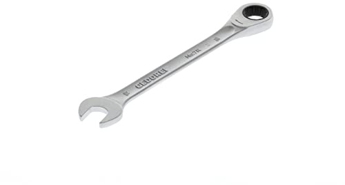 GEDORE Maulschlüssel mit Ringratsche, SW 16 mm, flach, 12-kant, UD-Profil, Schraubenschlüssel, 7 R 16