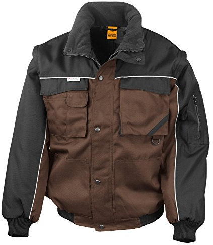 RT71 Workguard Heavy Duty Jacke Arbeitsjacke winddicht wasserabweisend, Farbe:Tan-Black;Größen:M M,Tan-Black