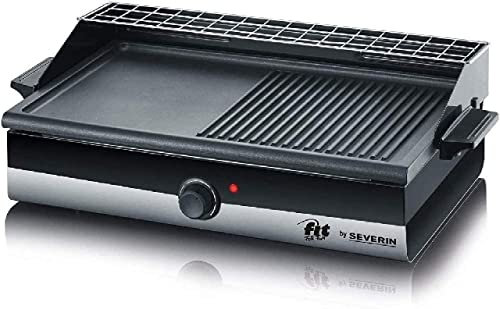 Severin 2367 Gril de table Noir/Inox Brossé 2200 W
