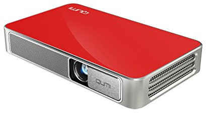 Qumi Q3 Plus Videoproiettore Wi-Fi LED DLP WXGA, 1280 x 720, Potenza di 500 ANSI Lumen e Rapporto di Contrasto 50000:1, Rosso