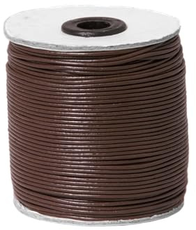 Battle-Merchant Robuster Rundriemen aus Ziegenleder 100m Rolle 1,5mm Schwarz oder Braun Mittelalter LARP Wikinger