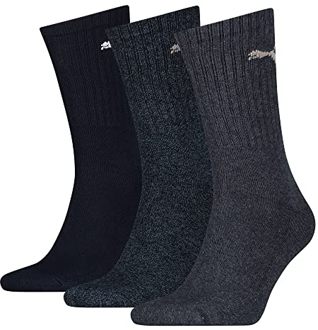 PUMA Sport 3p Calcetines, Multicolor (Grey Mix Black), 43-46 Hombre