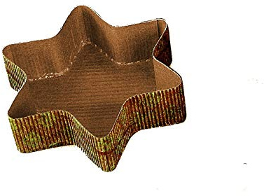 300 Einwegbackformen Papierbackformen Weihnachten Stern Sternbackformen Backform Weihnachtsstern braun 13,5x3cm