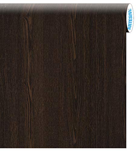 ARTESIVE WD-030 Wengè Scuro larg. 122 cm AL METRO LINEARE - Pellicola Adesiva in vinile effetto legno per interni per rinnovare mobili, porte e oggetti di casa