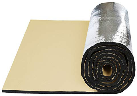 sourcing map Tapis d'isolation acoustique voiture porte capot moteur isolant thermique 10mm 1㎡ 100x100cm