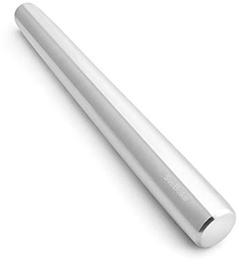 SveBake Edelstahl Nudelholz - Fondant Teigrolle Edelstahl Teigroller Rolling Pin Teigroller Perfekt für Bäcker 30 cm