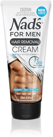 Nad's For Men Hair Removal Cream, Depilatory Cream, Hair Removal Cream for Men for Chest, Back, Legs & Arms, 200ml