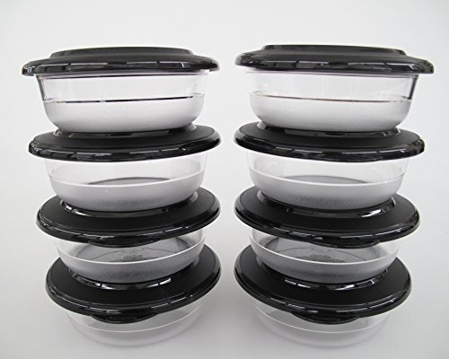 TUPPERWARE Ciotola 275ml nero transparente scatola senza bordo (8)