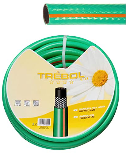 Tubo verde trebol intrecciato 15 mm. Rotolo 50 metri
