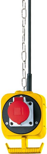 Brennenstuhl CEE Pendel Stromverteiler IP44 / Hängeverteiler für innen und außen (3x Schuko-Steckdosen, 1x CEE-Steckdose, Made in Germany)