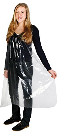 Comair 3011606 engångs färgförkläde transparent slät, 25 påse, 0,019 x 100 x 138 mm