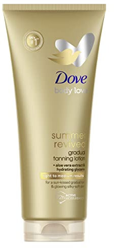 Dove Light to Medium Self Tan Lotion 1 Gradual Tan Lotion For Sun-Kissed Skin Tanning Lotion For All Skin Types 200 ml