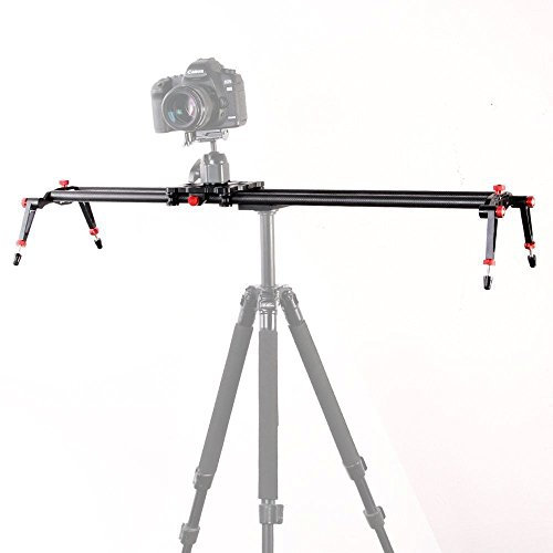 Fotga 100cm/40 Pro Carbon Fiber Slider Dolly Pistes Rail Vidéo Stabilisateur pour Appareil Photo Reflex numérique et Caméras