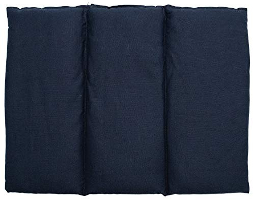 Saco térmico para la espalda o el vientre 40x30 cm azúl oscuro (Calor/Frio) - Almohadas térmicas de calor con semillas - Semillas de colza