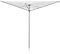 Addis 35m 3 Arm Rotary Washing Line (Grey) Multiple Tension Adjustment, Folding Outdoor Rotating Clothes Dryer & Ground Spike MOB, Metallic