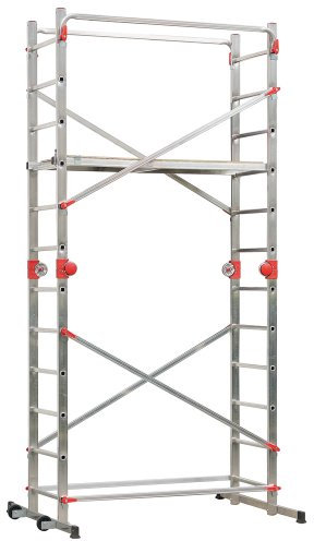 Hailo 9459 501 Multi-Purpose Aluminium Scaffolding 1-2-3 500 with Single-Hand Quick-Release Speed Lock