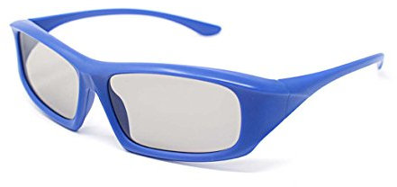 Ultra 1 Pair of Blue Adults Passive 3D Glasses for TV Men Women Polarized Wraparound For Use with RealD Movies Cinemas TVs and Projectors 3D Cinema Glasses Movie Glasses 3D Glasses for Cinema