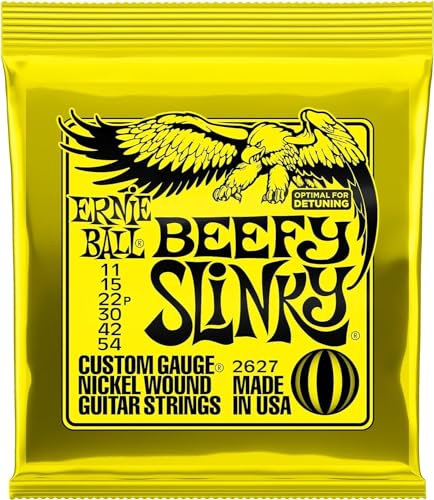 Ernie Ball Beefy Slinky Nickel Wound E-Gitarrensaiten, Stärke 11-54
