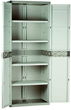 Plastiken M282966 - Armario de Resina con 4 estantes plastek 176 x 70 x 44 cm