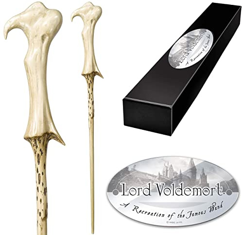 The Noble Collection - Lord Voldemort Character Wand - 14.7in (37.5cm) Harry Potter Wand with Metal Name Tag - Harry Potter Film Set Movie Props Wands