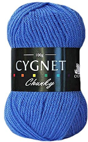 Cygnet C1005 Garn-Knäuel | 100% Acryl, Version Chunky, Strickgarn/Strickwolle 100 g blau